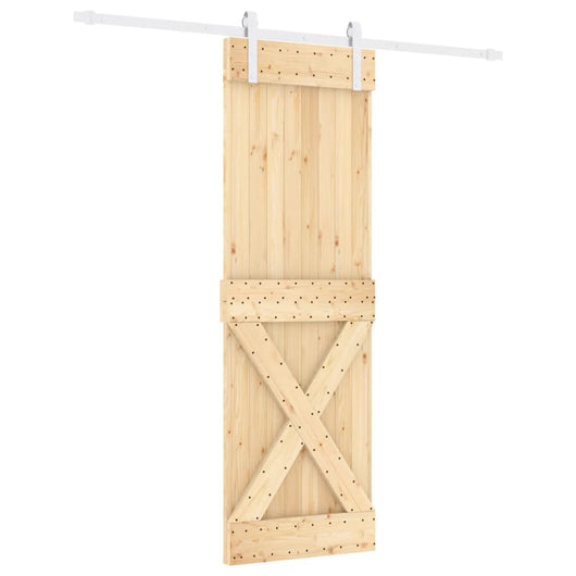 Porta Scorrevole con Set Hardware 70x210 cm Legno Massello Pinocod mxl 70247
