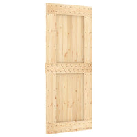 Porta Scorrevole con Set Hardware 85x210 cm Legno Massello Pino 3203052