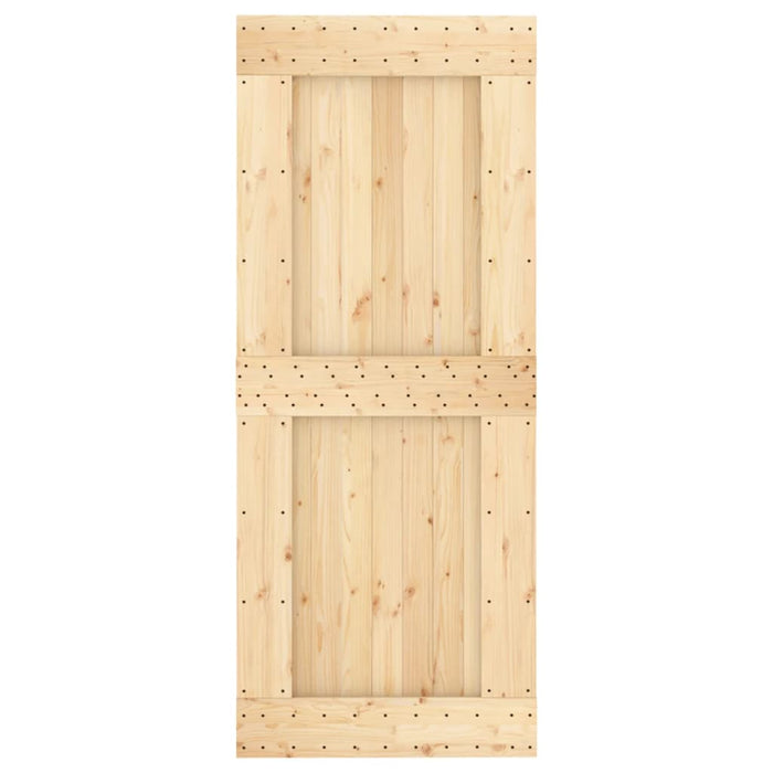 Porta Scorrevole con Set Hardware 85x210 cm Legno Massello Pino 3203052