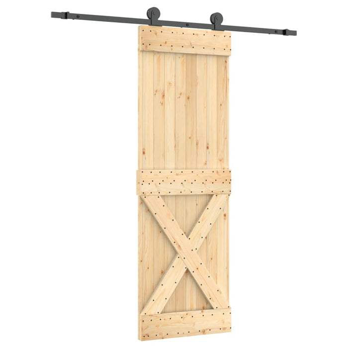 Porta Scorrevole con Set Hardware 70x210 cm Legno Massello Pinocod mxl 118112