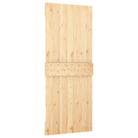 Porta Scorrevole con Set Hardware 85x210 cm Legno Massello Pino 3203059