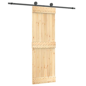 Porta Scorrevole con Set Hardware 70x210 cm Legno Massello Pino 3203064