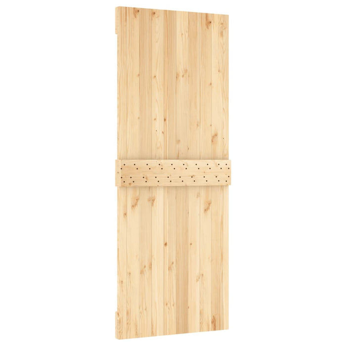 Porta Scorrevole con Set Hardware 80x210 cm Legno Massello Pino 3203065