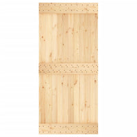 Porta Scorrevole con Set Hardware 95x210 cm Legno Massello Pino 3203068