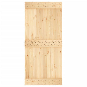 Porta Scorrevole con Set Hardware 95x210 cm Legno Massello Pino 3203068
