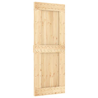 Porta Scorrevole con Set Hardware 80x210 cm Legno Massello Pino 3203071
