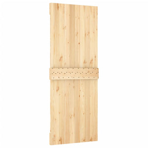 Porta Scorrevole con Set Hardware 80x210 cm Legno Massello Pino 3203077