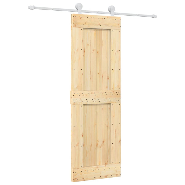 Porta Scorrevole con Set Hardware 70x210 cm Legno Massello Pino 3203090