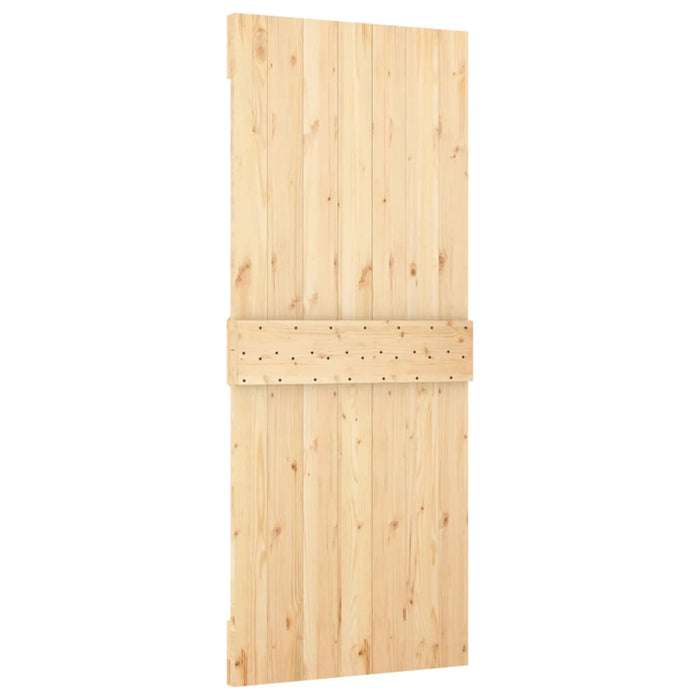 Porta Scorrevole con Set Hardware 80x210 cm Legno Massello Pino 3203101