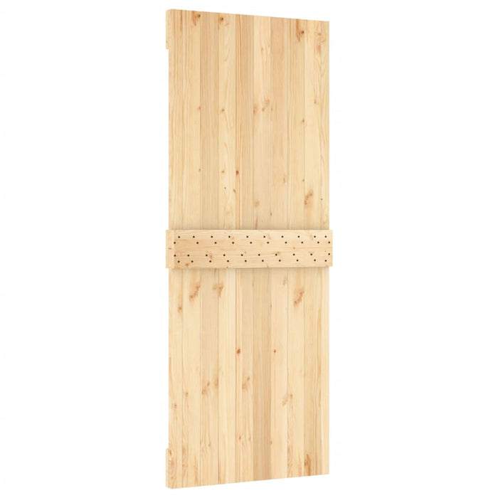 Porta Scorrevole con Set Hardware 80x210 cm Legno Massello Pino 3203105