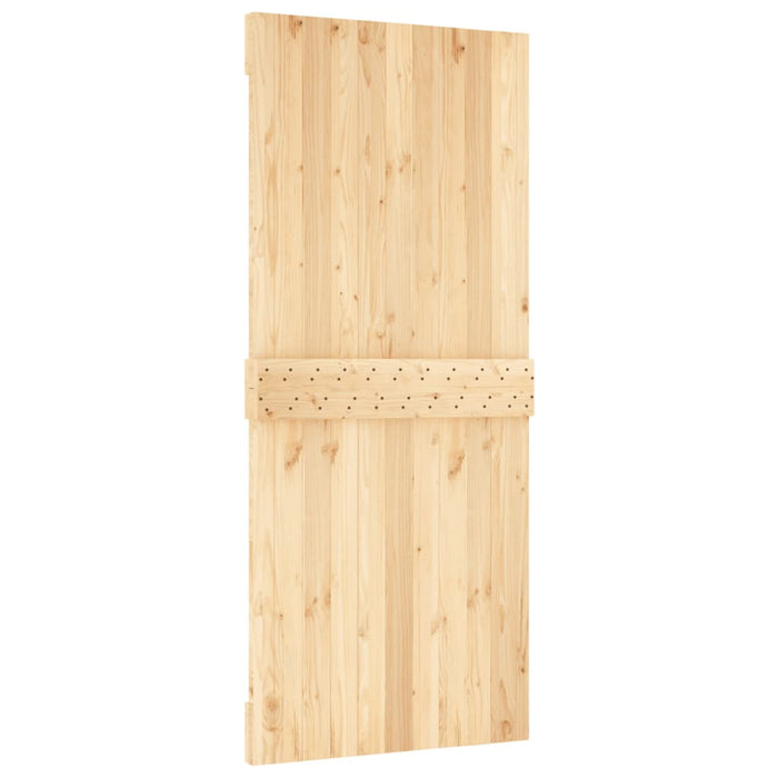 Porta Scorrevole con Set Hardware 90x210 cm Legno Massello Pino 3203107