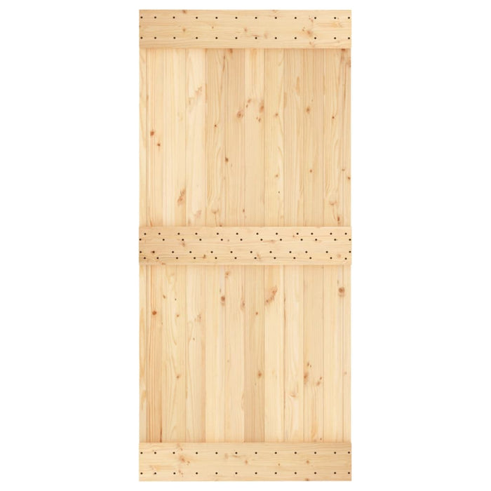 Porta Scorrevole con Set Hardware 95x210 cm Legno Massello Pino 3203108