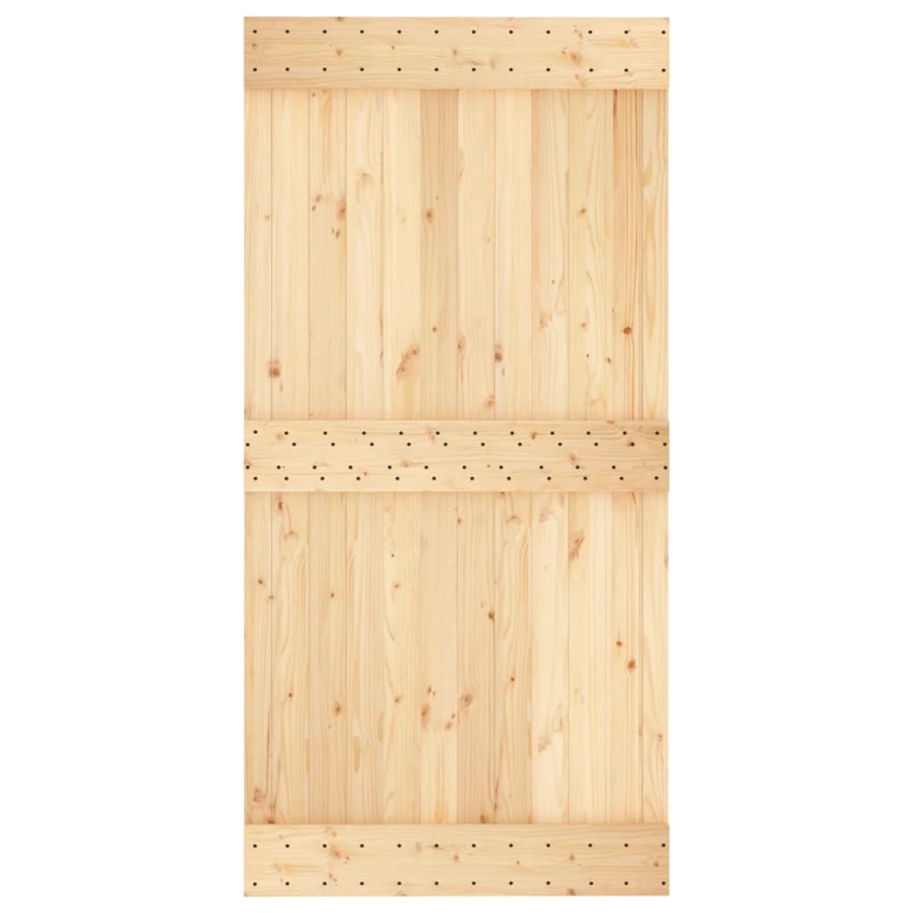 Porta Scorrevole con Set Hardware 100x210cm Legno Massello Pino 3203109