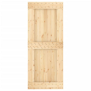 Porta Scorrevole con Set Hardware 85x210 cm Legno Massello Pino