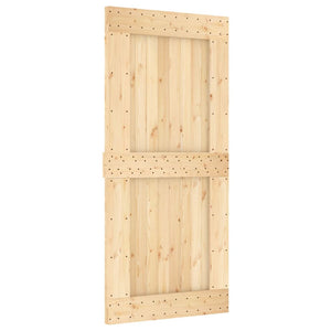 Porta Scorrevole con Set Hardware 95x210 cm Legno Massello Pinocod mxl 93663