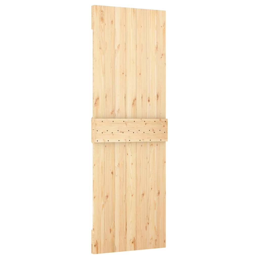 Porta Scorrevole con Set Hardware 70x210 cm Legno Massello Pino 3203122