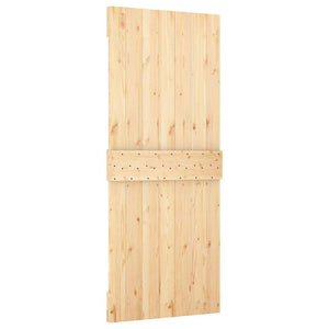 Porta Scorrevole con Set Hardware 85x210 cm Legno Massello Pino 3203123