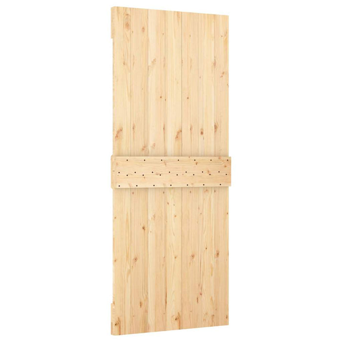 Porta Scorrevole con Set Hardware 85x210 cm Legno Massello Pino 3203123