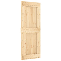 Porta Scorrevole con Set Hardware 80x210 cm Legno Massello Pino 3203129