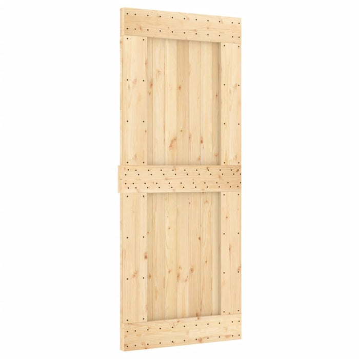 Porta Scorrevole con Set Hardware 85x210 cm Legno Massello Pino 3203130