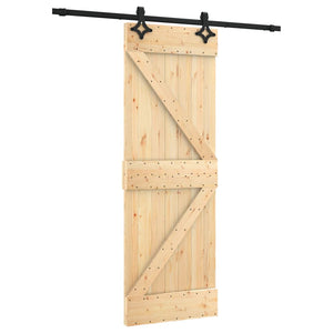 Porta Scorrevole con Set Hardware 70x210 cm Legno Massello Pinocod mxl 70170