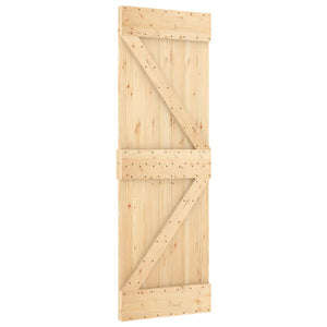 Porta Scorrevole con Set Hardware 70x210 cm Legno Massello Pinocod mxl 70170