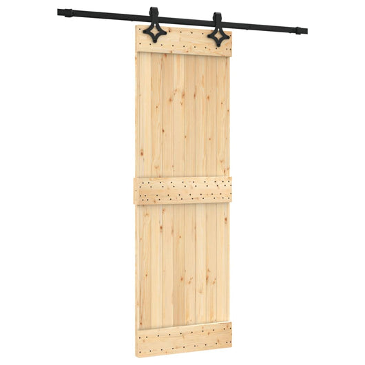 Porta Scorrevole con Set Hardware 70x210 cm Legno Massello Pino 3203139