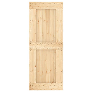 Porta Scorrevole con Set Hardware 80x210 cm Legno Massello Pino 3203146