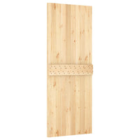 Porta Scorrevole con Set Hardware 80x210 cm Legno Massello Pino 3203146