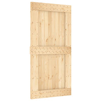 Porta Scorrevole con Set Hardware 100x210cm Legno Massello Pino 3203150