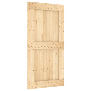 Porta Scorrevole con Set Hardware 100x210cm Legno Massello Pino 3203150