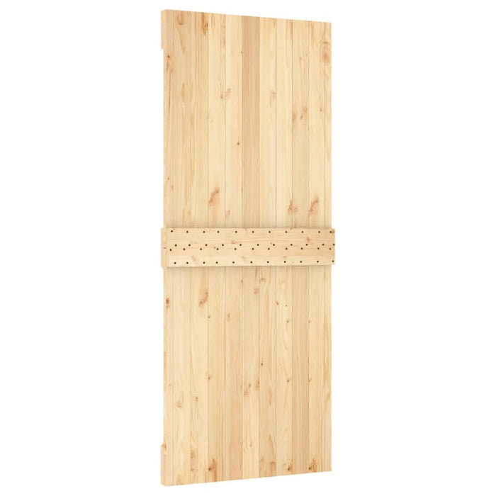 Porta Scorrevole con Set Hardware 85x210 cm Legno Massello Pino 3203153