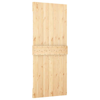 Porta Scorrevole con Set Hardware 80x210 cm Legno Massello Pino