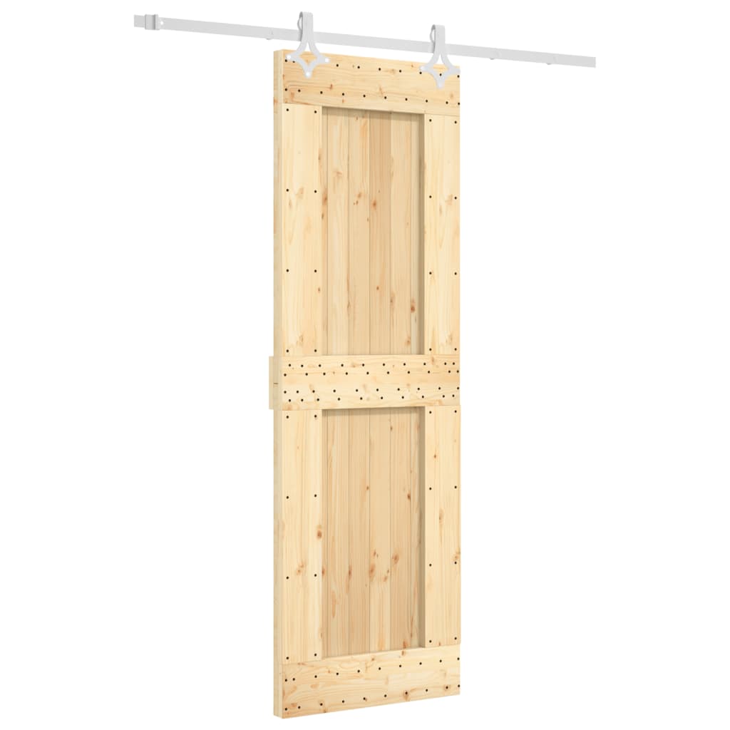 Porta Scorrevole con Set Hardware 70x210 cm Legno Massello Pino 3203165