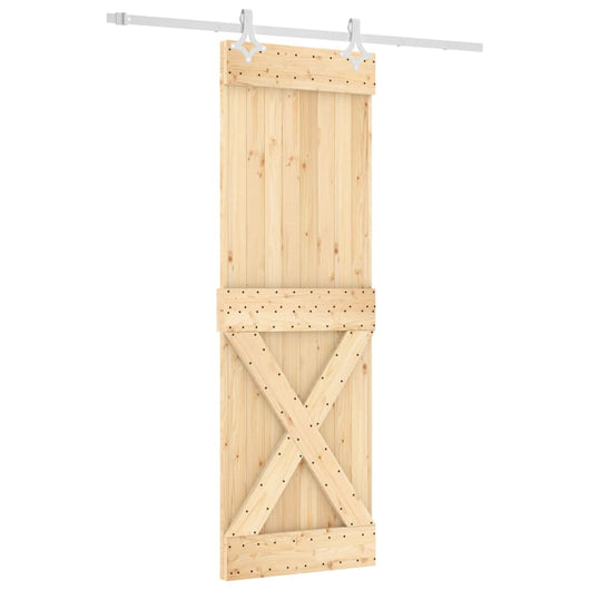 Porta Scorrevole con Set Hardware 70x210 cm Legno Massello Pinocod mxl 70177