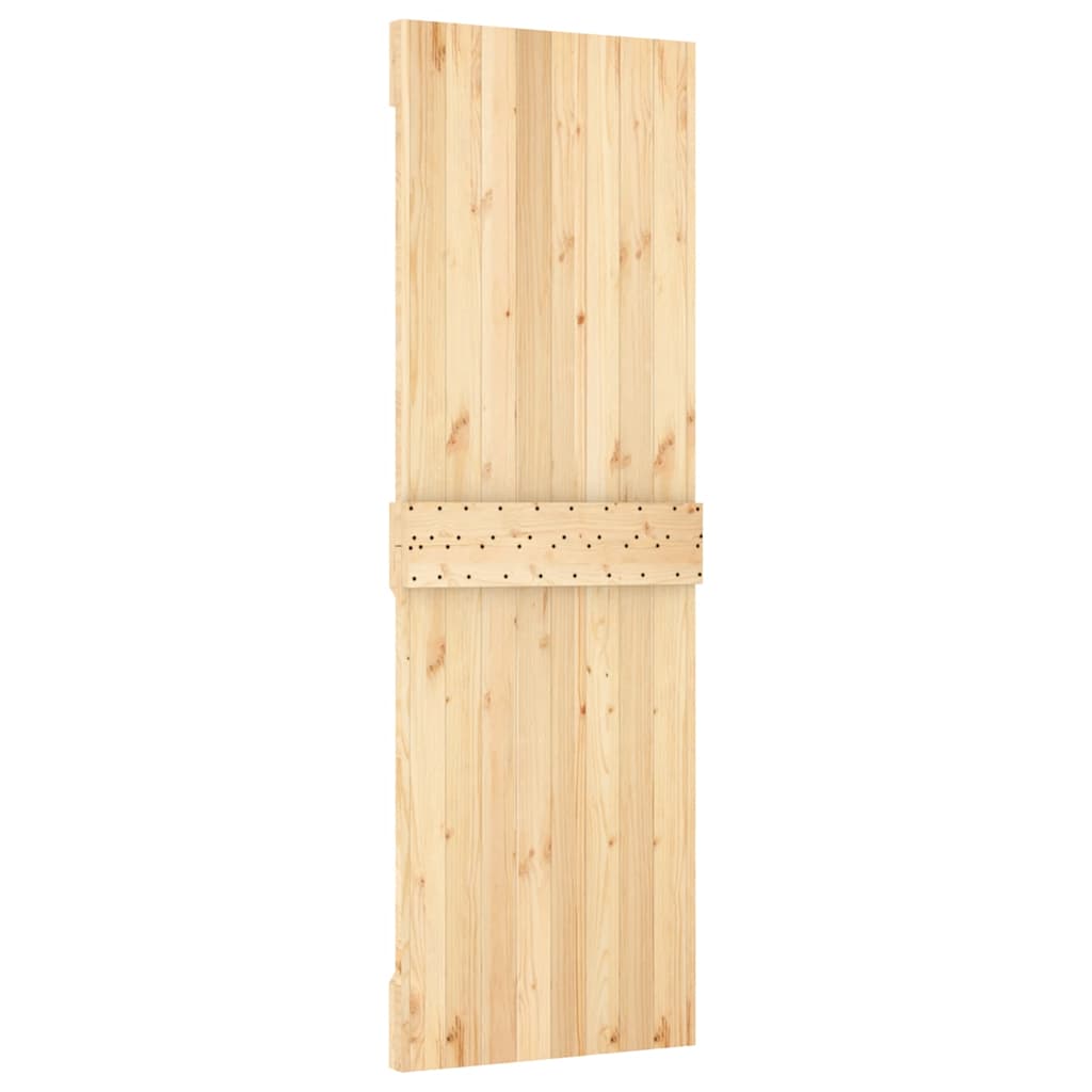 Porta Scorrevole con Set Hardware 70x210 cm Legno Massello Pino 3203169