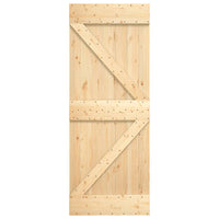 Porta Scorrevole con Set Hardware 70x210 cm Legno Massello Pino 3203173