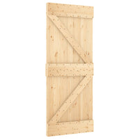 Porta Scorrevole con Set Hardware 85x210 cm Legno Massello Pinocod mxl 70178