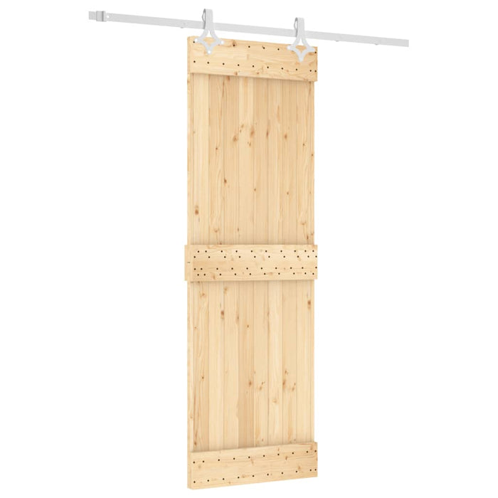 Porta Scorrevole con Set Hardware 70x210 cm Legno Massello Pino 3203179