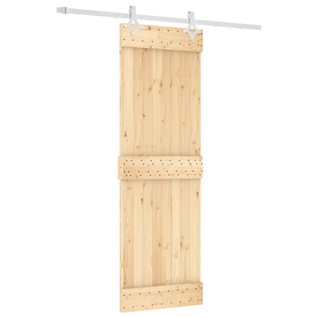 Porta Scorrevole con Set Hardware 70x210 cm Legno Massello Pinocod mxl 118133