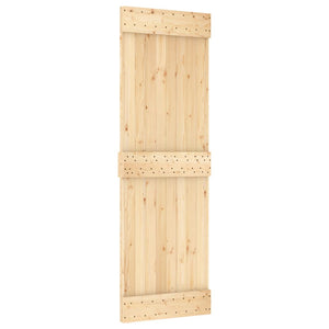 Porta Scorrevole con Set Hardware 70x210 cm Legno Massello Pinocod mxl 118133