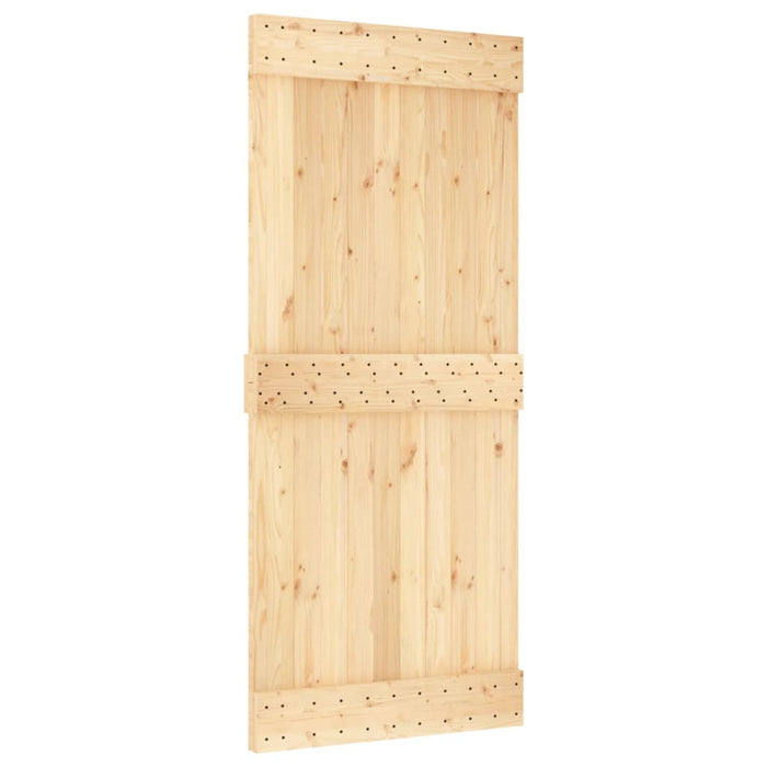 Porta Scorrevole con Set Hardware 90x210 cm Legno Massello Pinocod mxl 94200