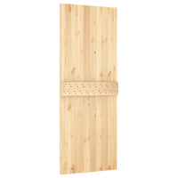 Porta Scorrevole con Set Hardware 80x210 cm Legno Massello Pino 3203186
