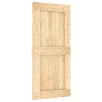 Porta Scorrevole con Set Hardware 95x210 cm Legno Massello Pinocod mxl 94201