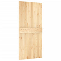 Porta Scorrevole con Set Hardware 95x210 cm Legno Massello Pino 3203189