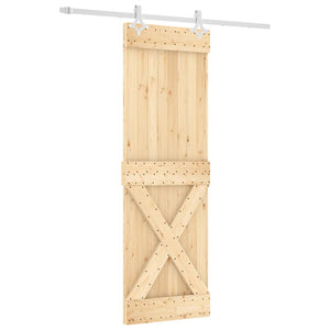 Porta Scorrevole con Set Hardware 70x210 cm Legno Massello Pinocod mxl 118136