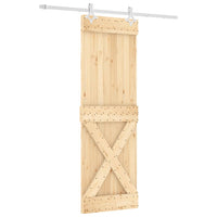 Porta Scorrevole con Set Hardware 70x210 cm Legno Massello Pino 3203191