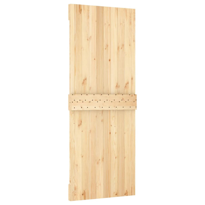 Porta Scorrevole con Set Hardware 80x210 cm Legno Massello Pino 3203192