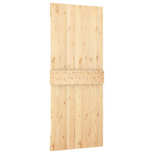 Porta Scorrevole con Set Hardware 85x210 cm Legno Massello Pino