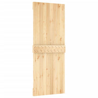 Porta Scorrevole con Set Hardware 80x210 cm Legno Massello Pino 3203200